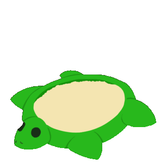 Shy Snake Animation of a snake (brown) popping out of a tiny turtle sandbox